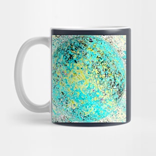 A blue eroded globe Mug